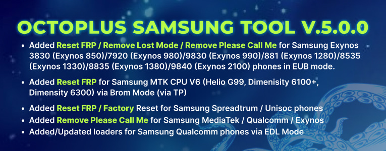 Octoplus Samsung Tool v.5.0.3 is out